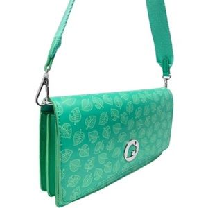 NWT Animal Crossing - Nintendo Switch Sling Bag - Teal Leaves